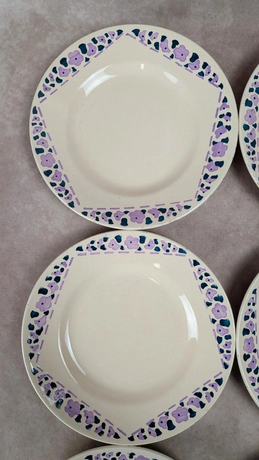 Lot 8 assiettes à dessert Longchamp Terre de Fer modèle Cannes – photo 4